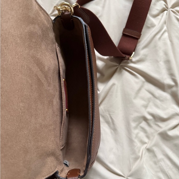 Coach purse Brown & Gold Amelia Saddle Bag/Purse/Pocketbook NWOT - Picture 8 of 8
